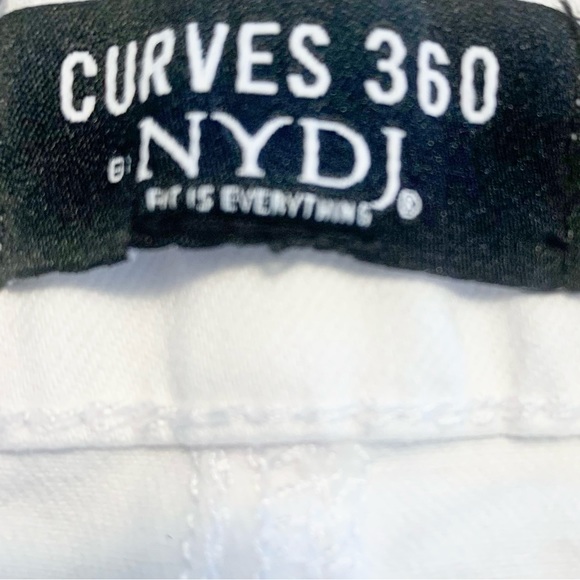 NYDJ Curves 360 Slim Straight Capri Jeans- Optic White Size Various - Picture 6 of 7